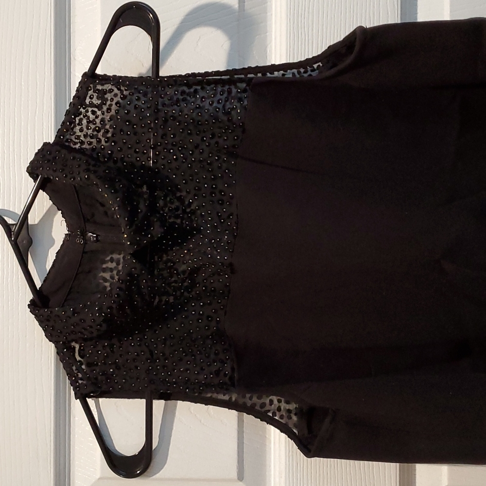 Black collar dress